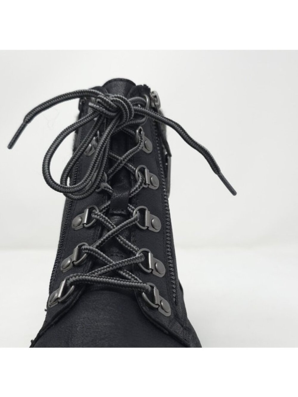 CLIFFS BY WHITE MOUNTAIN Cushioned Lace Up City Hiker Sneaker Boot Black 7.5M - Picture 9 of 11